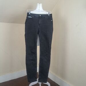 Alexa Chung Black Skinny Stretch Jeans Size 27 Made in Italy